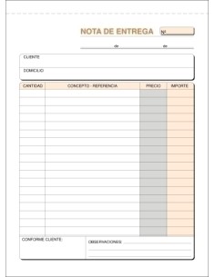 TALONARIO ENTREGAS 4º NATURAL LOAN